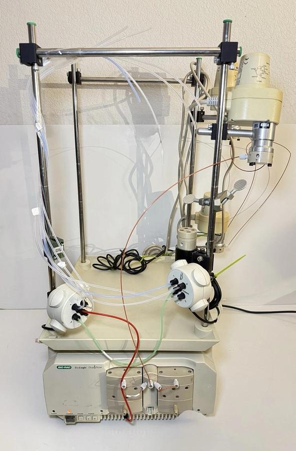 Used Bio-Rad BioRad BioLogic BioFrac Fraction Collector w/BioLogic Duo Flow + Rack