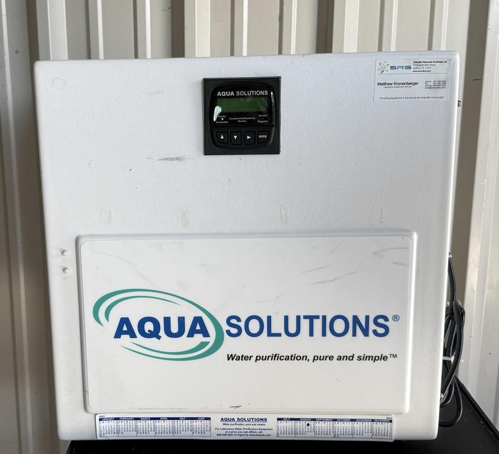 Used Aqua Solutions - Water Purification System Laboratory Aquatrol