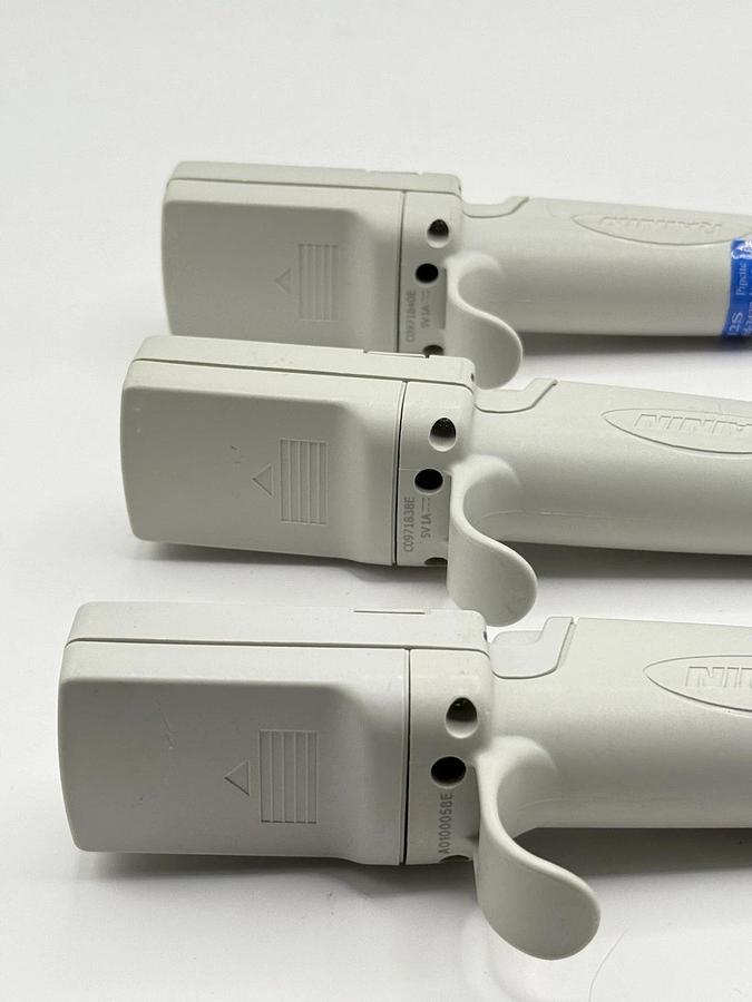 Used Rainin EDP3 Plus Pipettes 1-10 uL with Charging Stand E3 Rapid Charge USA