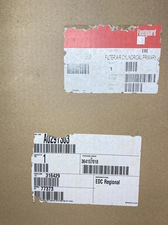 Used Fleetguard Cylindrical Air Filter Primary AF25708M USA