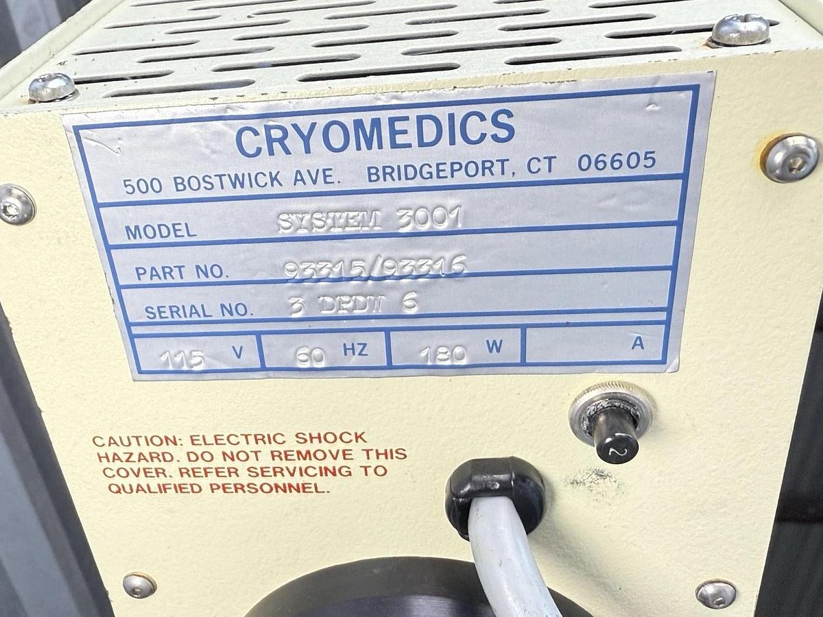 Used Cryomedics KryMed Microscope Stereoscopic Zoom System 3001 with Stand on wheels