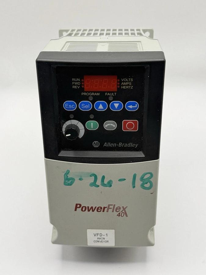 Used Allen-Bradley 22B-D4P0N104 PowerFlex 40 HP AC Drive