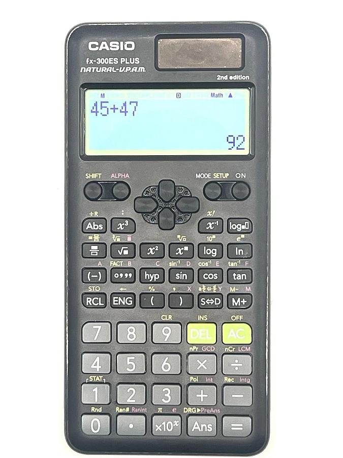 Used CASIO fx-300ES PLUS Natural-VPAM 2nd Edition Scientific Calculator TESTED WORKS
