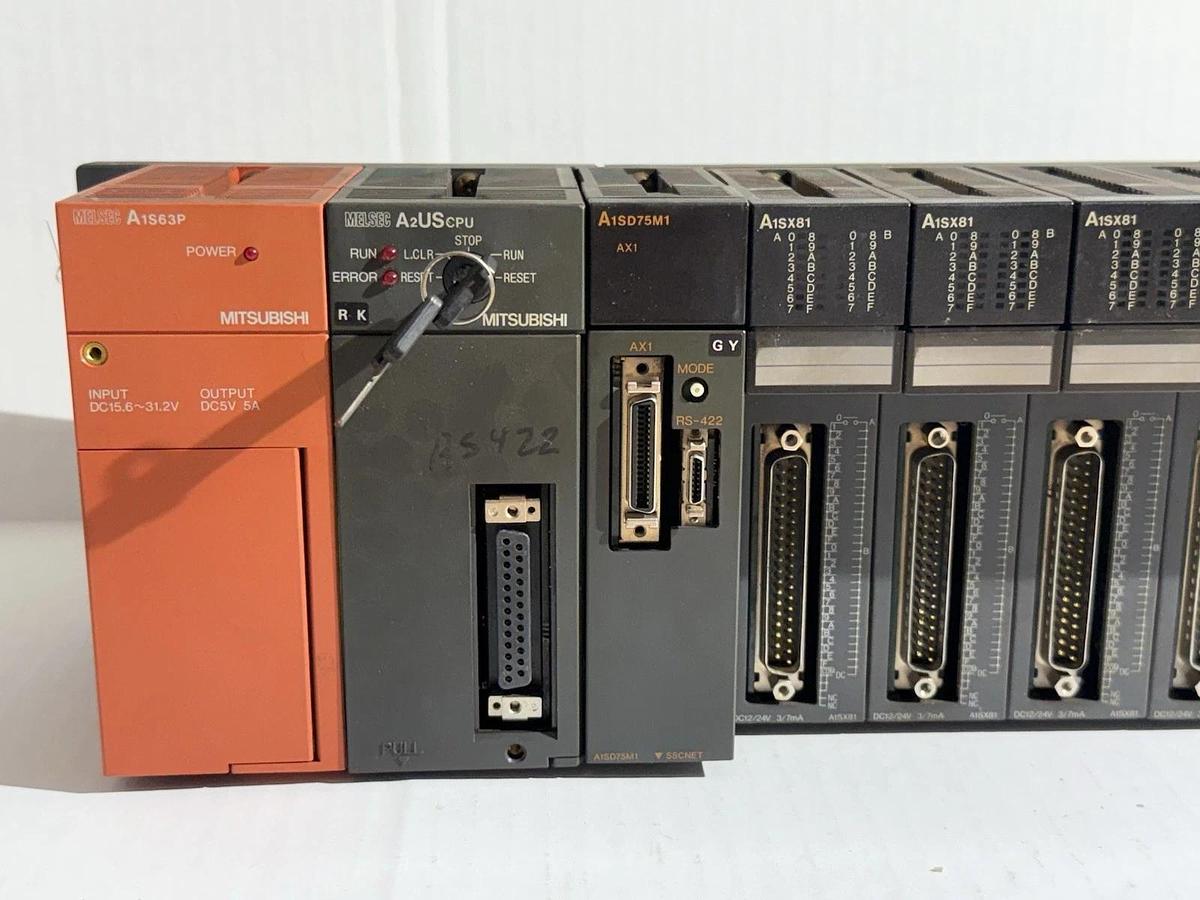 Used Mitsubishi PLC Modules A1S63P, A2UsCPU, A1SD75M1, A1SX81, A1SX41, A1S38B