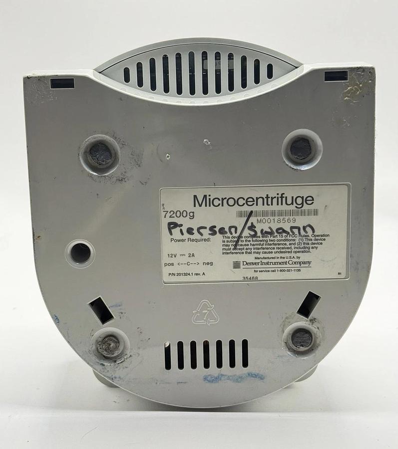 Used Fisher Scientific Micro7 Microcentrifuge Mini Centrifuge 7200g P/N: 201324.1