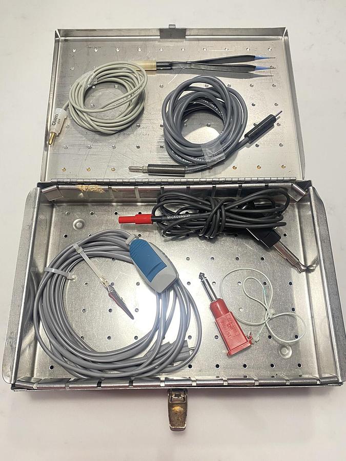 Used Lot of 8 Olsen OEI Surgical Cables – Replacement Parts - with Stryker Case