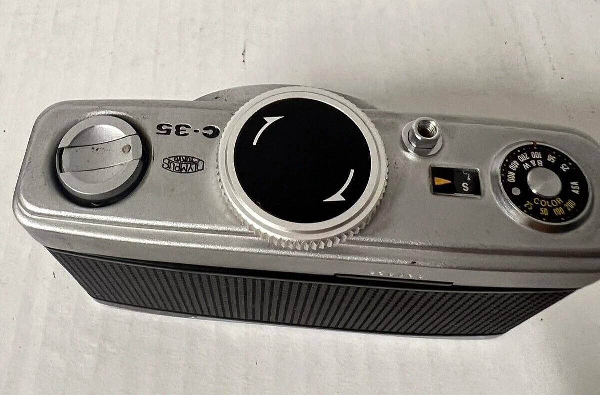 Used Olympus C-35A 35mm Film Microscope Camera Vintage