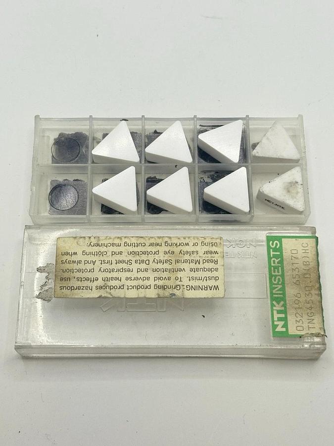 Used NTK Turning Inserts white Ceramic HC1TNGN453-ENC (5550355)