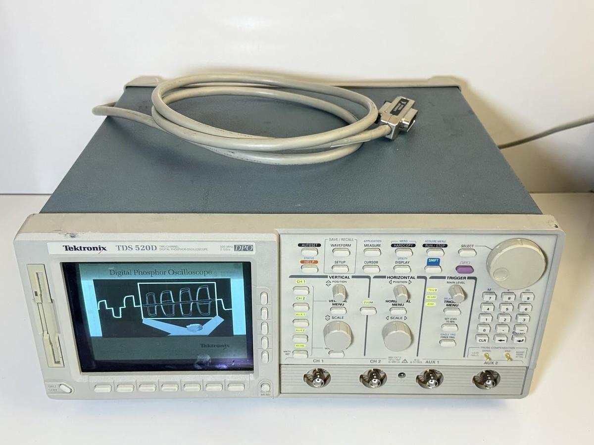 Used Tektronix TDS 520D 500 MHZ Two Channel Digital Oscilloscope