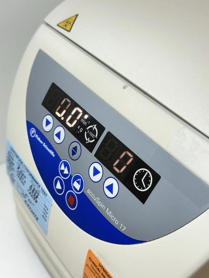 Used Thermo Scientific AccuSpin Micro 17 Centrifuge 75002461 & 24 Position Rotor