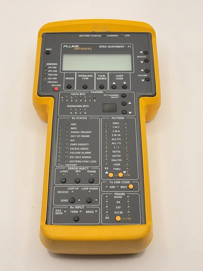 Used Fluke Networks 635A QuickBERT‑T1 Handheld T1 Analyzer BERT Tester