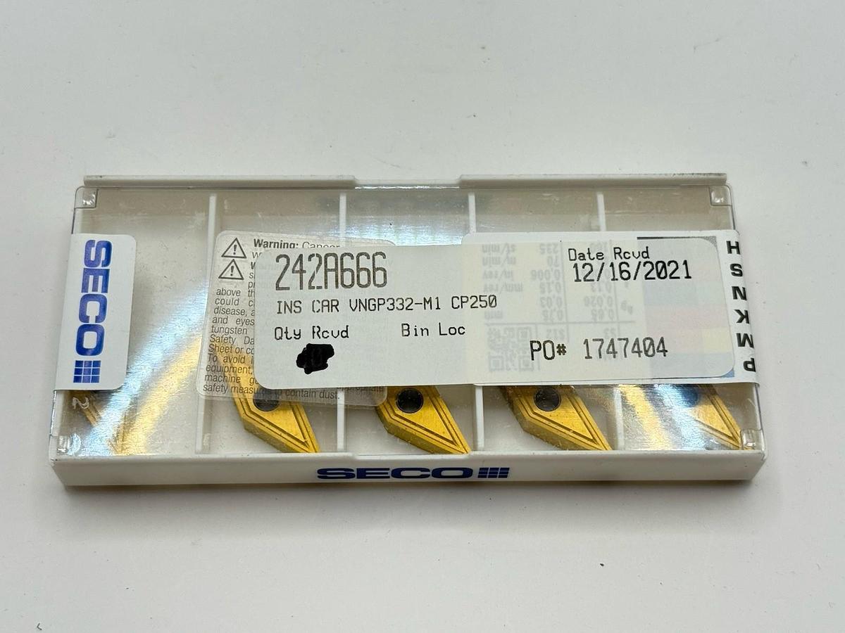 Used SECO Carbide inserts CNMG433-MR4 CNMG120412-MR4 TS2500 (EDP39040)