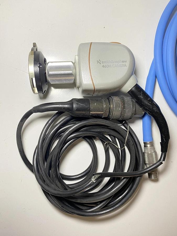Used Smith & Nephew - 460H Camera Head & Dyonics Light Adaptor Cable 2143/2147 + Tray
