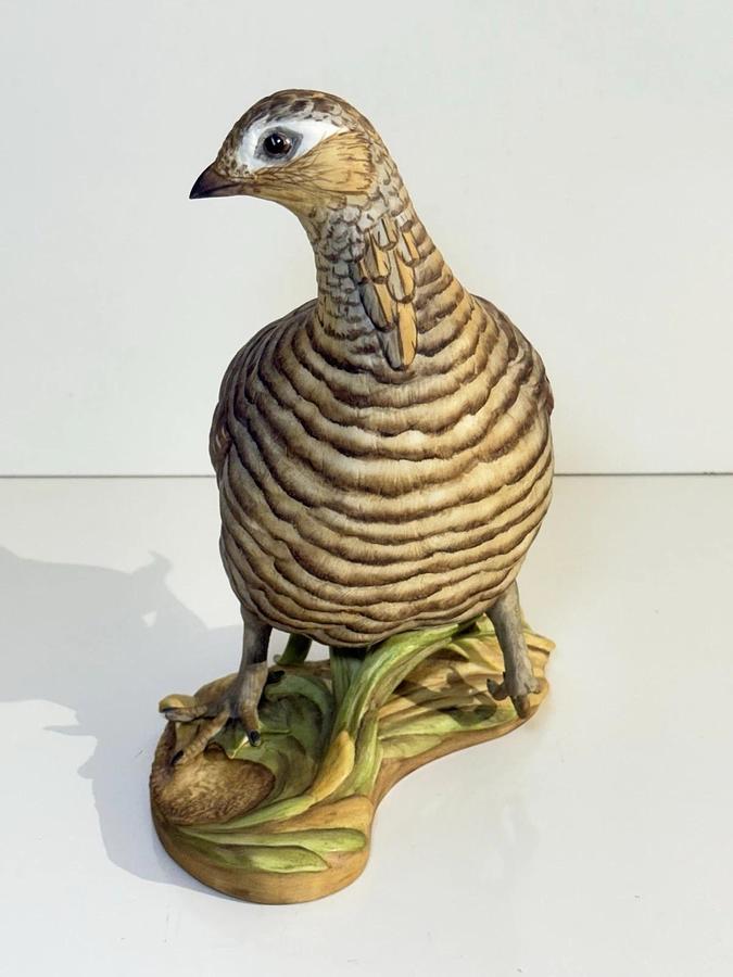 Used Boehm Limited Edition Porcelain Figurines - Pair of Lesser Prairie Chickens