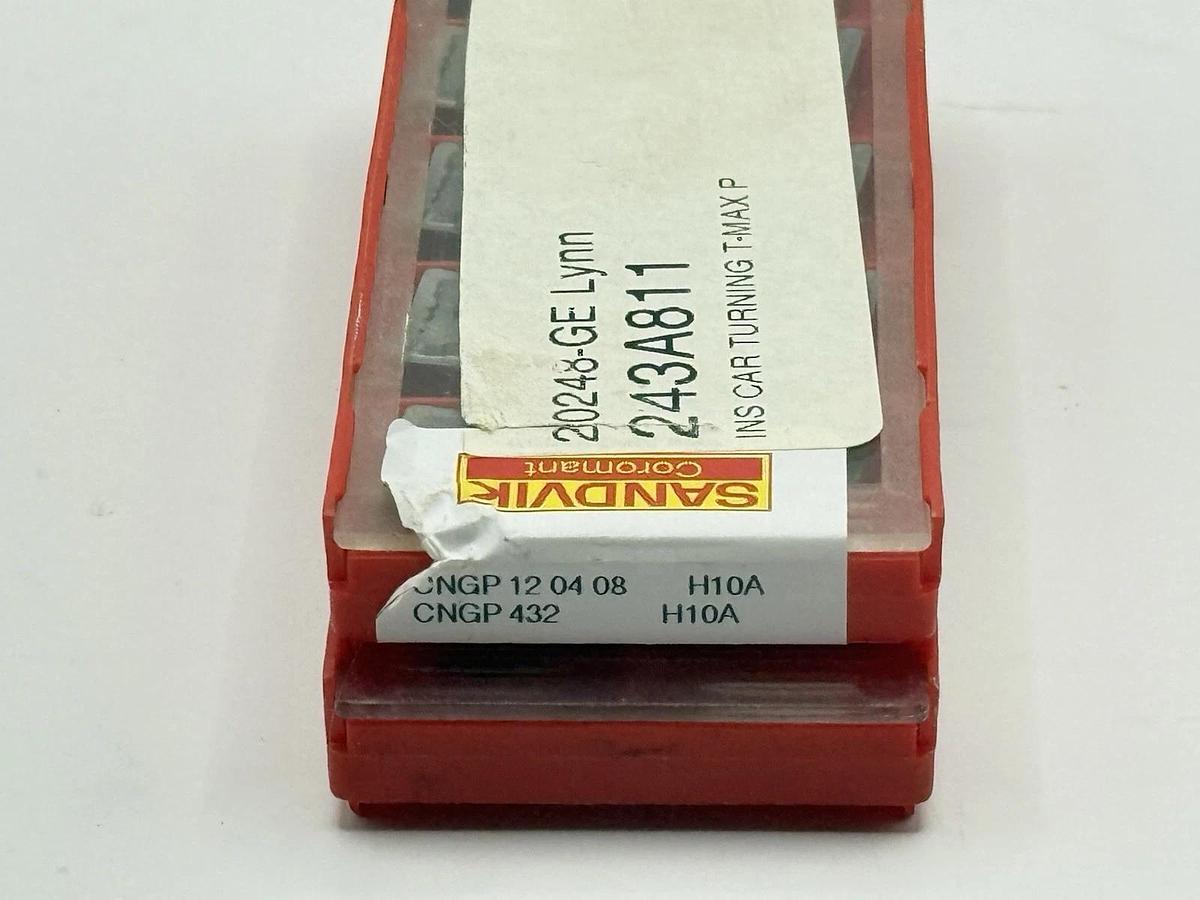 Used SANDVIK Carbide Inserts CNGP 120408 / CNGP432 Grade H10A (243A811)