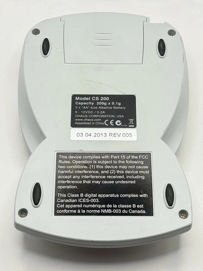 Used Ohaus CS200 Series Digital Portable Laboratory Scale