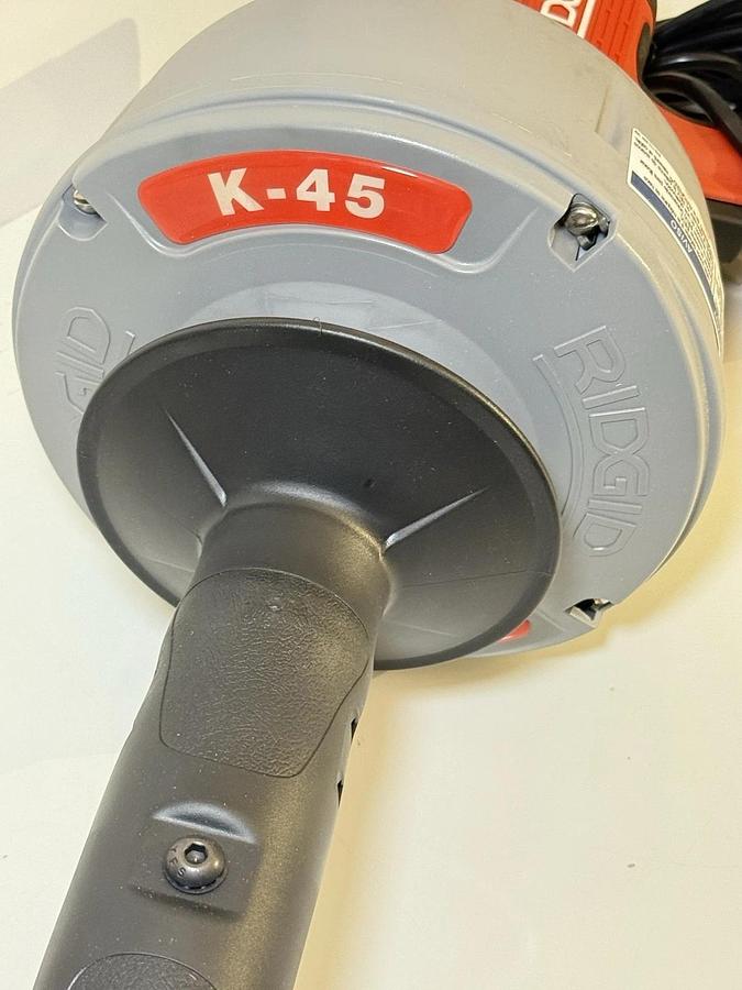 Used NEW RIDGID K-45 Drain Cleaner Machine Autofeed 120V w/ Case, Gloves & Manual