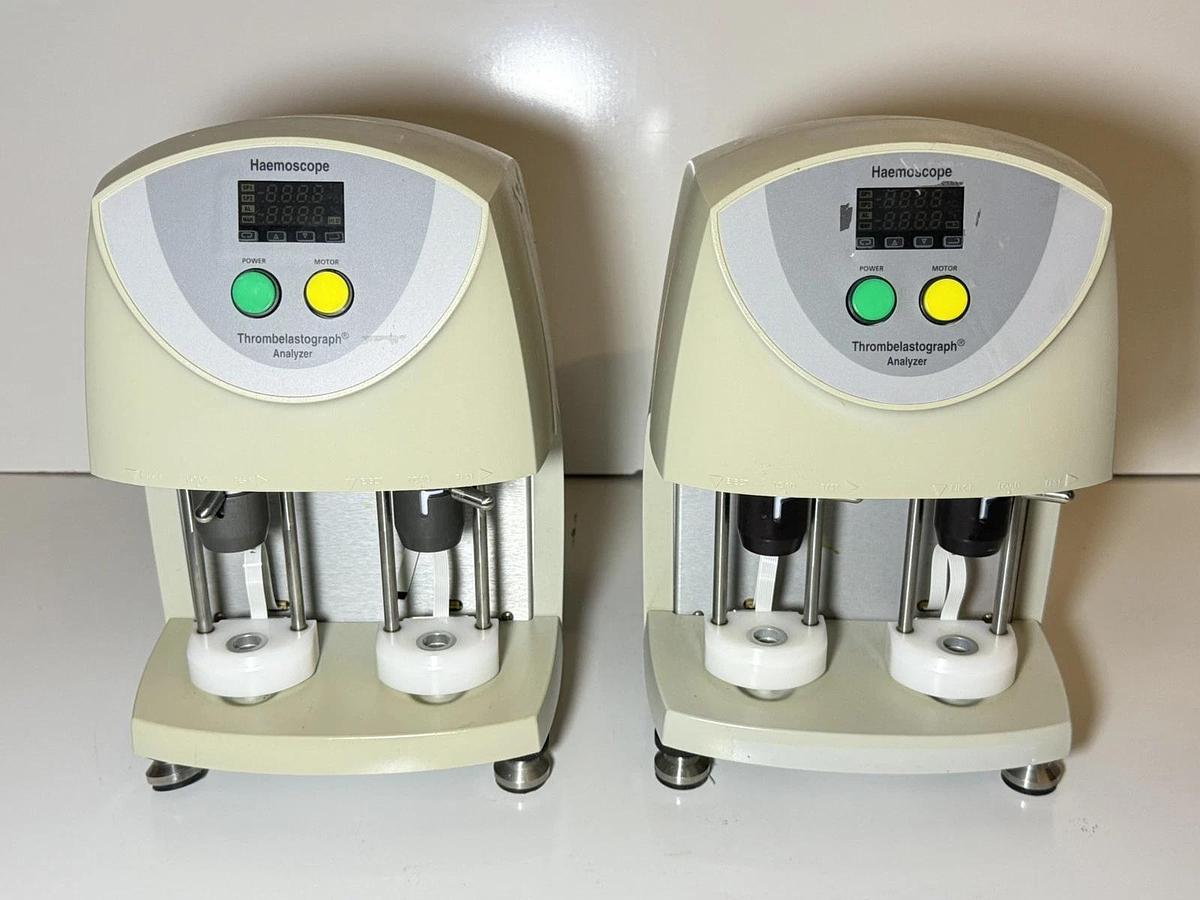 Used Lot 2 Haemoscope Haemo Scope TEG 5000 Thrombelastograph Hemostasis Analyzer