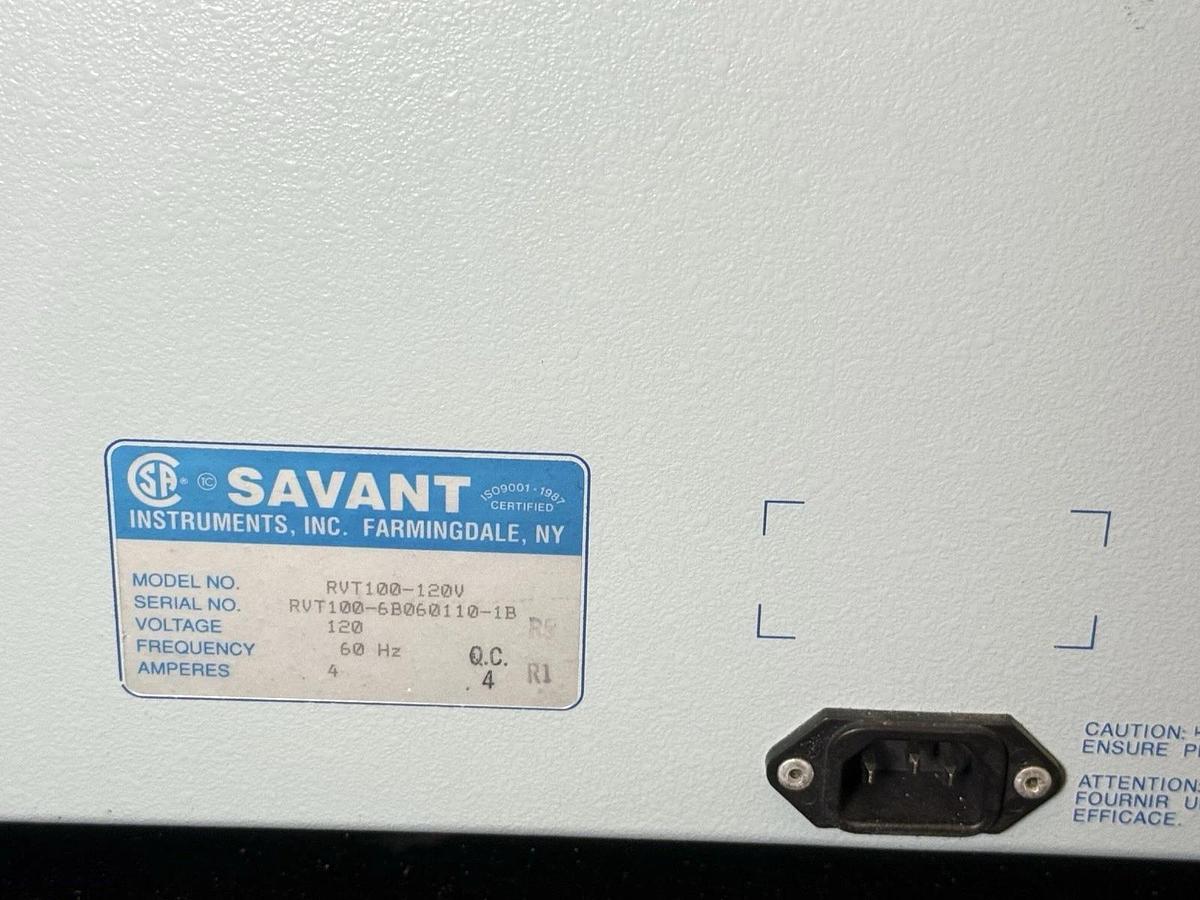 Used Savant Speedvac RVT-100 120V Refrigerated Vapor Trap with Glassware