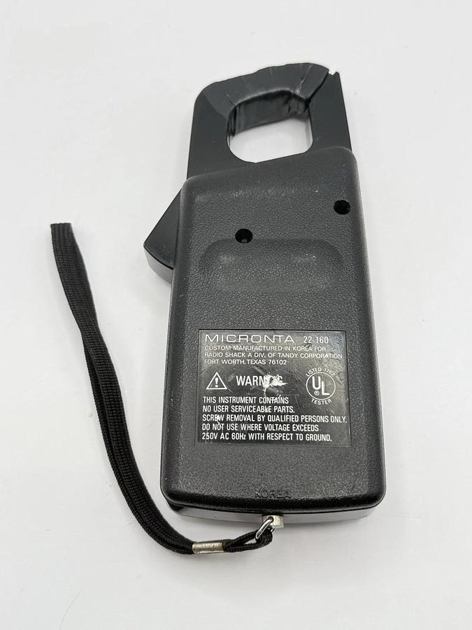 Used Micronta 22-160 Clamp On AC Ammeter Inline Inductive