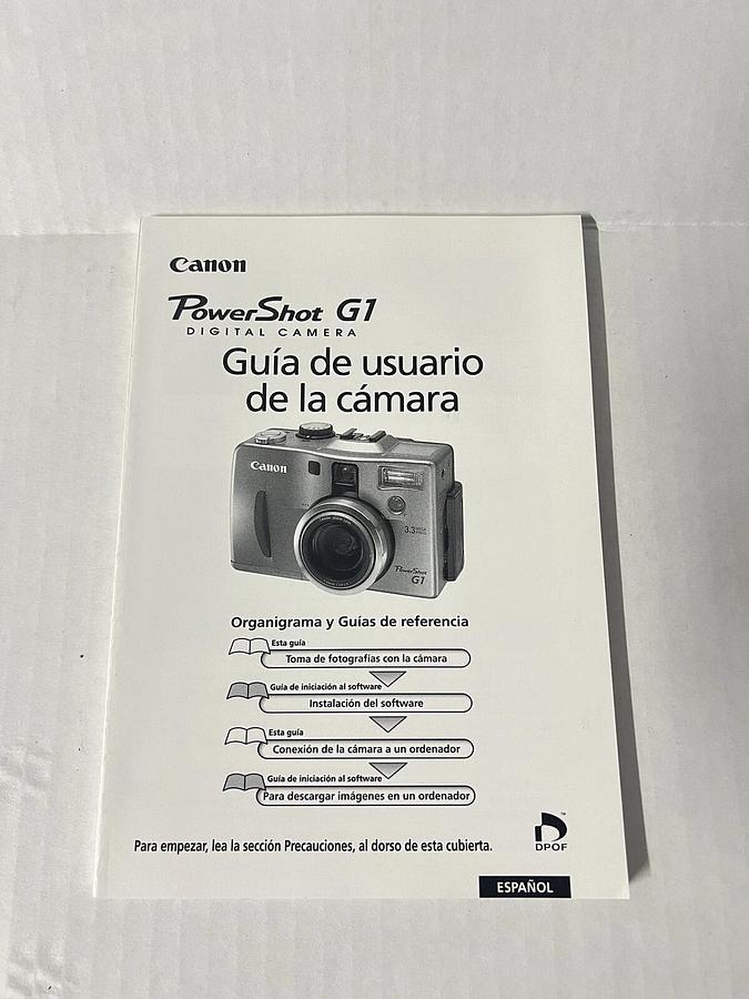 Used Canon PowerShot G1 3.3MP Digital Camera - with Battery, Charger, Memory Card 82966162169