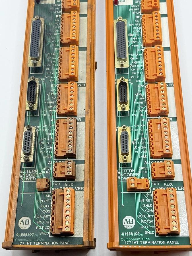 Used lot 2 - Allen Bradley 1771HT Termination Panel 91658102 Relay Board Connectors
