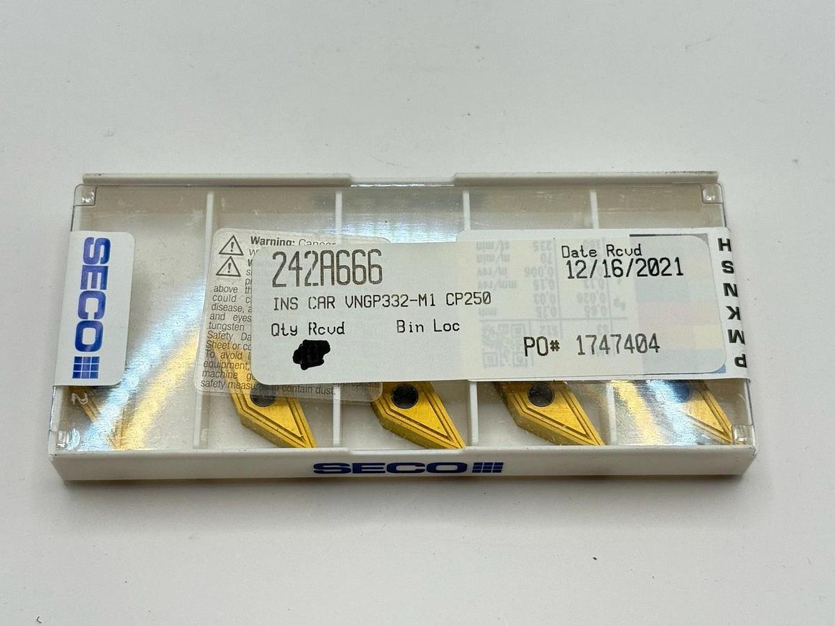 Used SECO Carbide inserts CNMG433-MR4 CNMG120412-MR4 TS2500 (EDP39040)