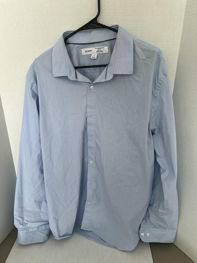 Used Old Navy Shirt Mens XL Slim Fit Signature Stretch Button Up Long Sleeve