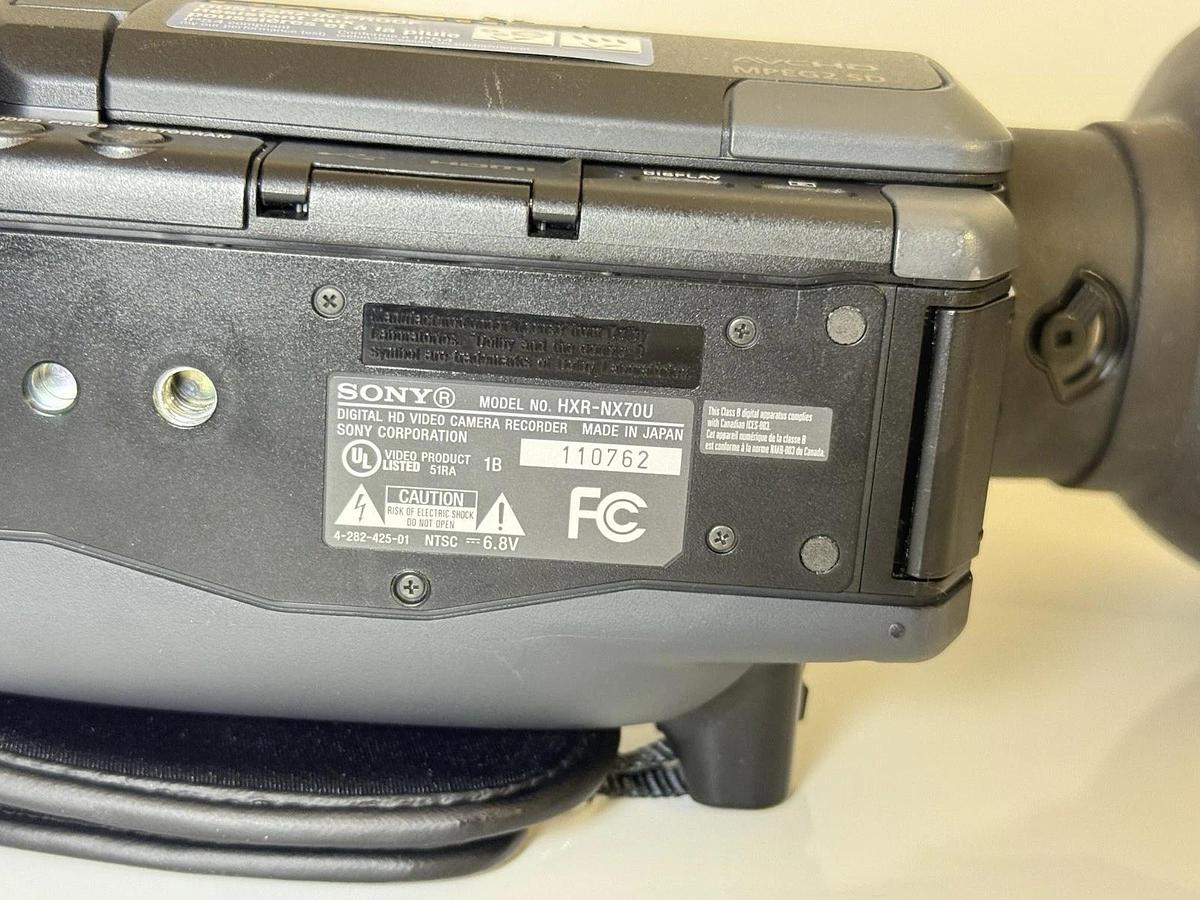 Used Sony HXR-NX70U Digital HD Compact Camera Video Recorder w/ Control Switch Block