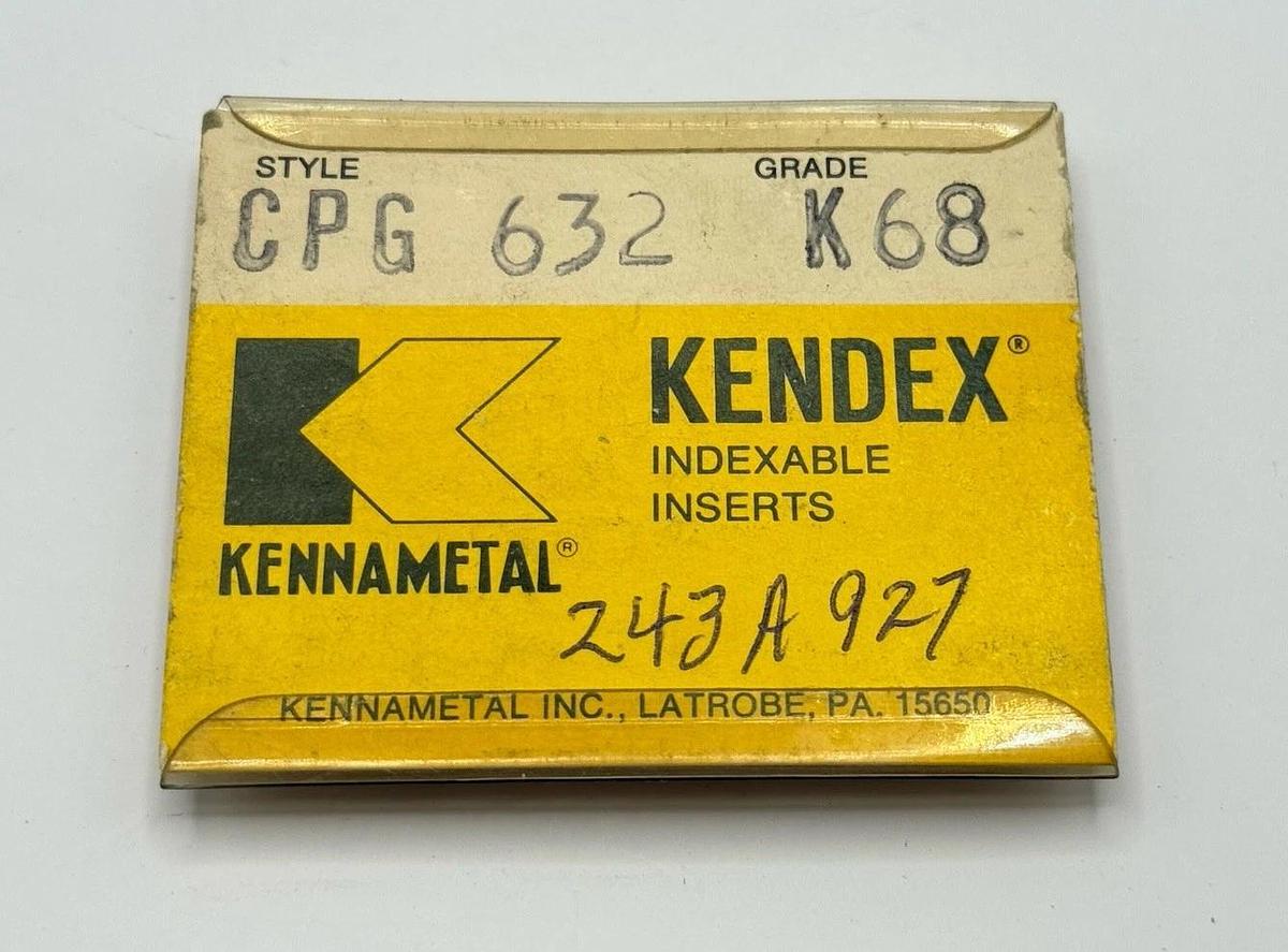 Kennametal KENDEX CPG 632 K68 Indexable Carbide Inserts