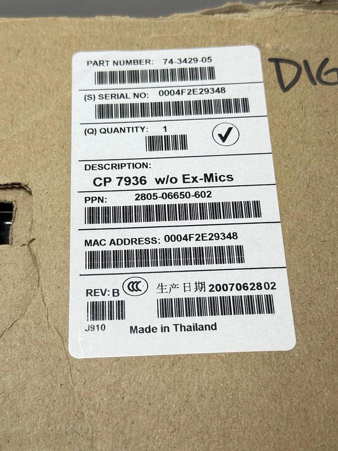Cisco IP Conference Station Phone Model: CP-7936