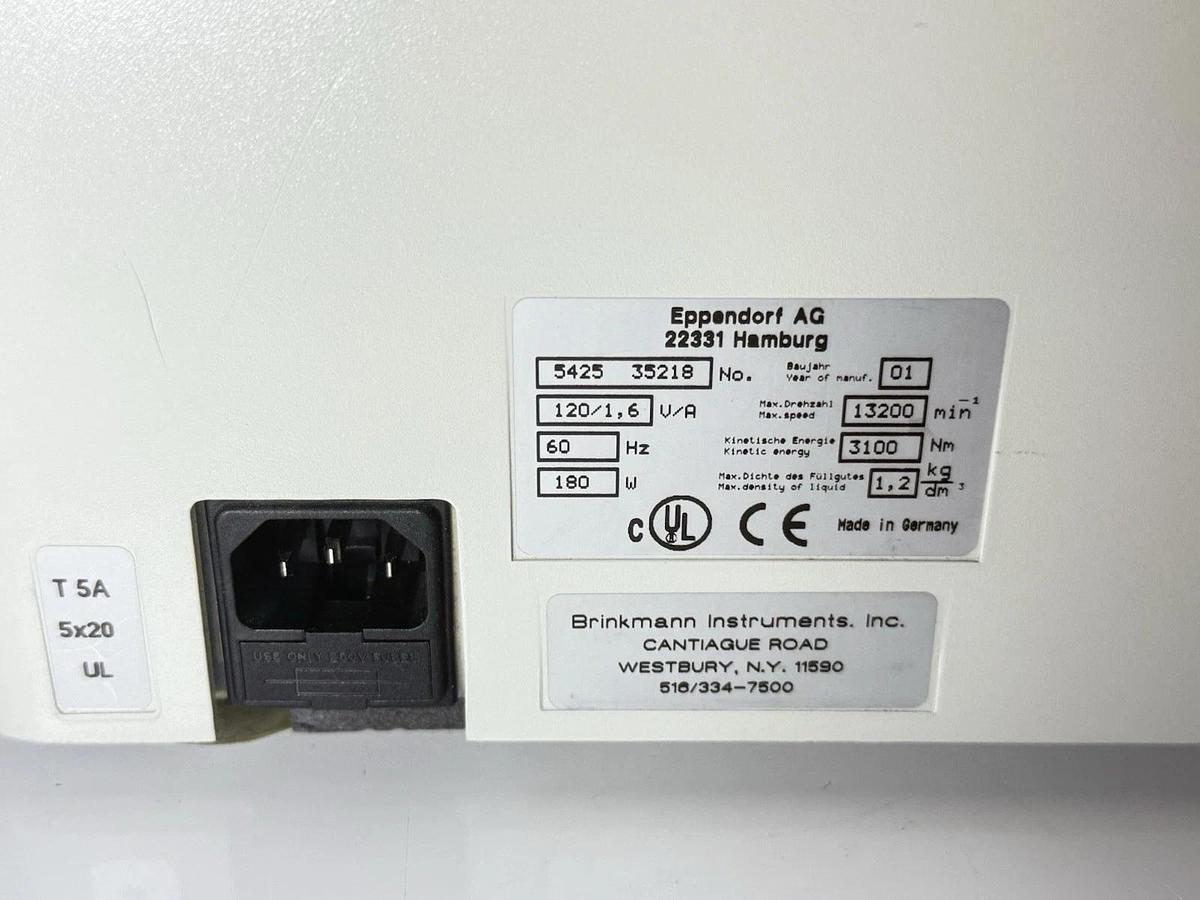 Used Eppendorf 5415D Benchtop Centrifuge w/ Rotor