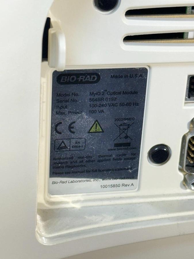 Used BIO-RAD Bio Rad iCycler MyiQ2 Two Color Real-Time PCR System