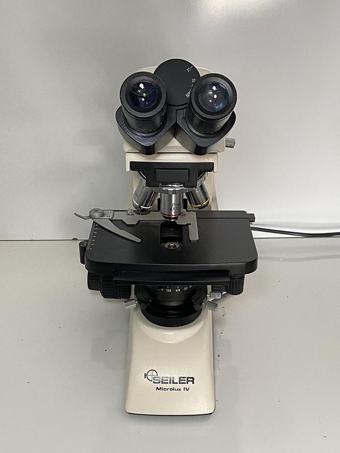 Used Seiler Microlux IV LED Compound Microscope With Objectives
