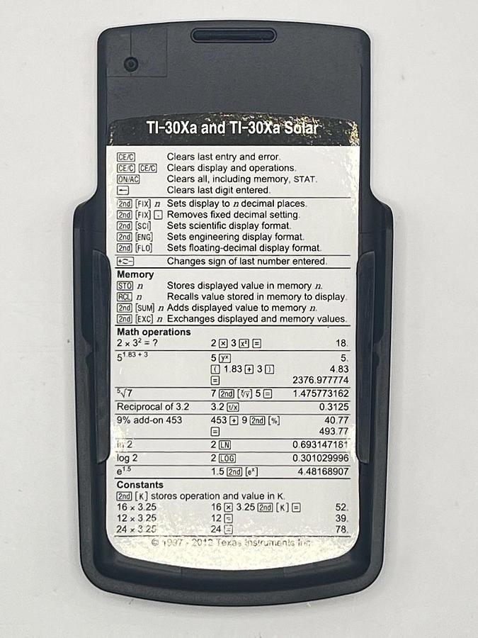 Used Texas Instruments TI-30Xa Scientific Calculator- Tested Working 33317029990