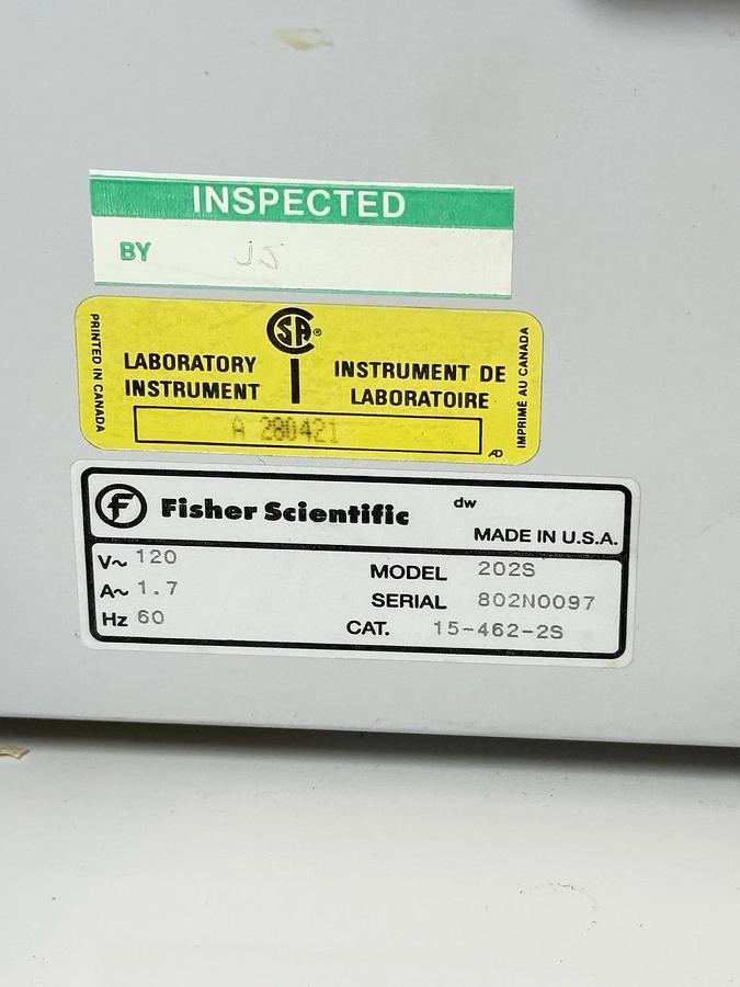 Used Fisher Scientific Isotemp 202S Digital-Control Water Bath