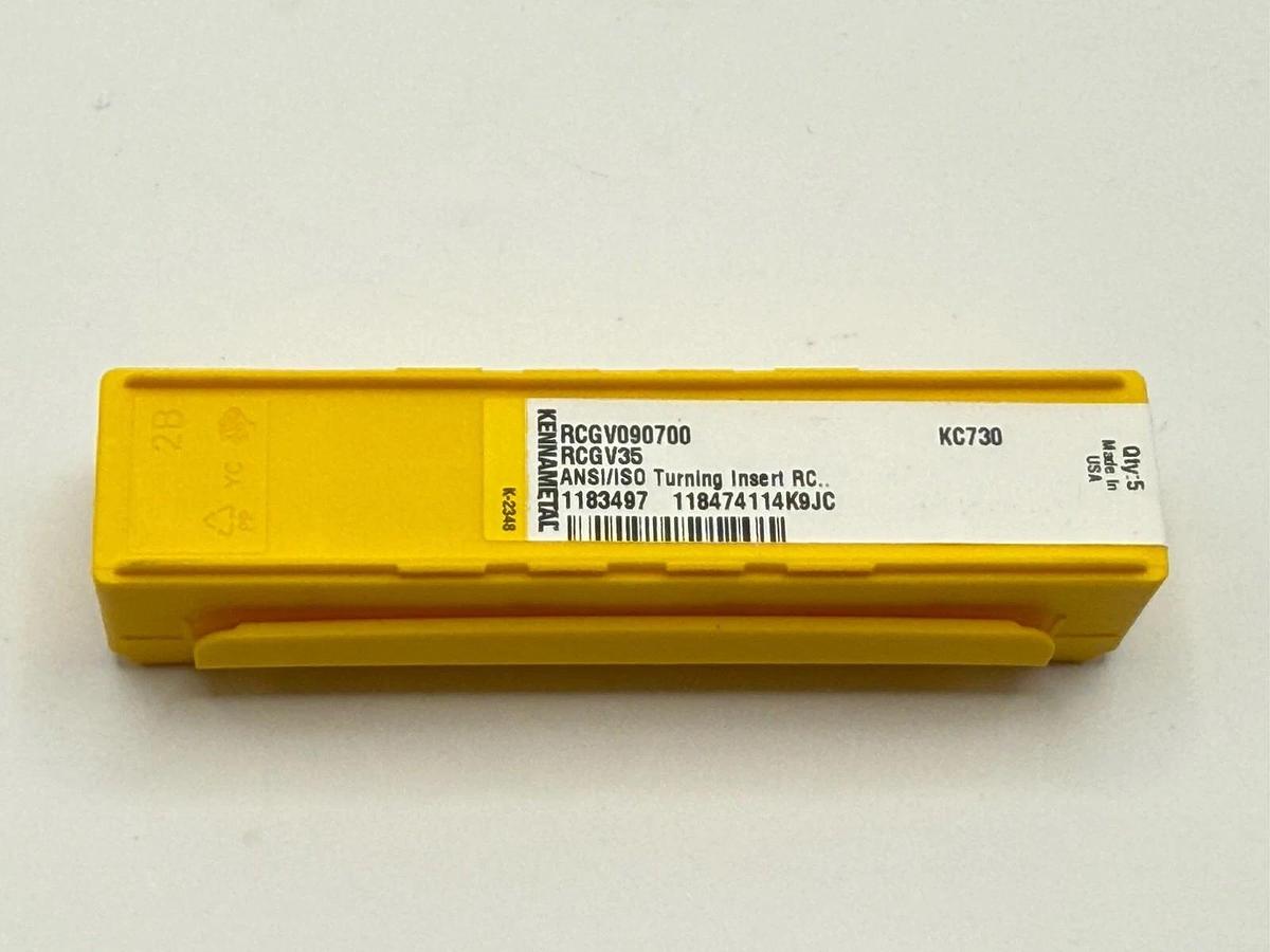Used Kennametal ANSI/ISO Turning Inserts RC. RCGV090700 KC730 (1183497)