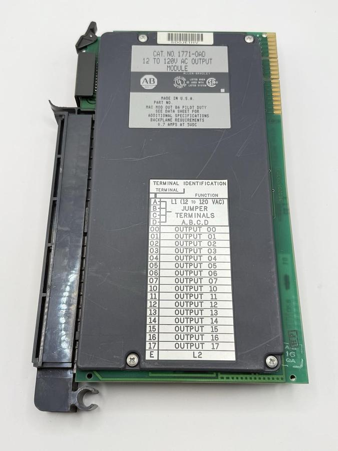 Used Allen-Bradley 1771-OAD 12 to 120V AC Output Module