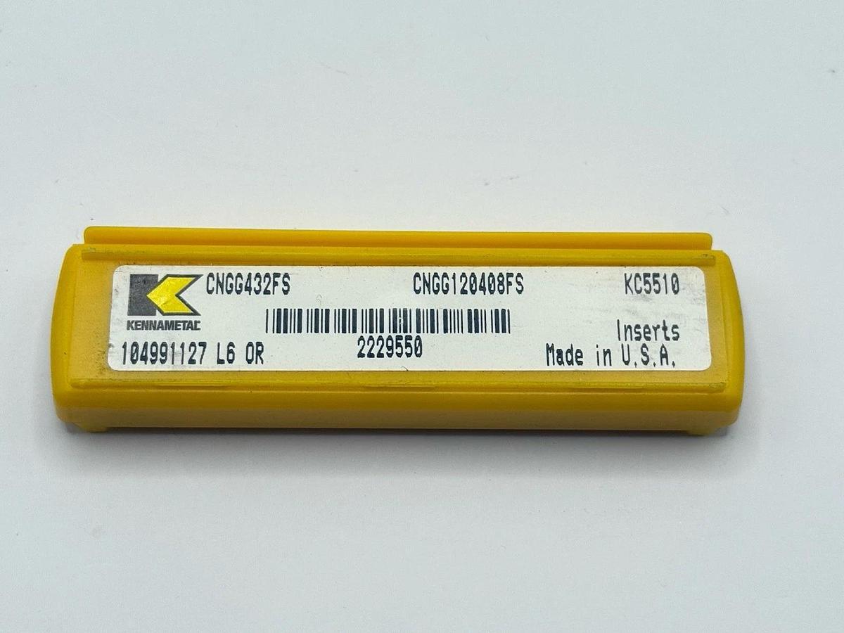 Used Lot 9 Kennametal Carbide Inserts CNGG432FS CNGG120408FS KC5510 (2229550)