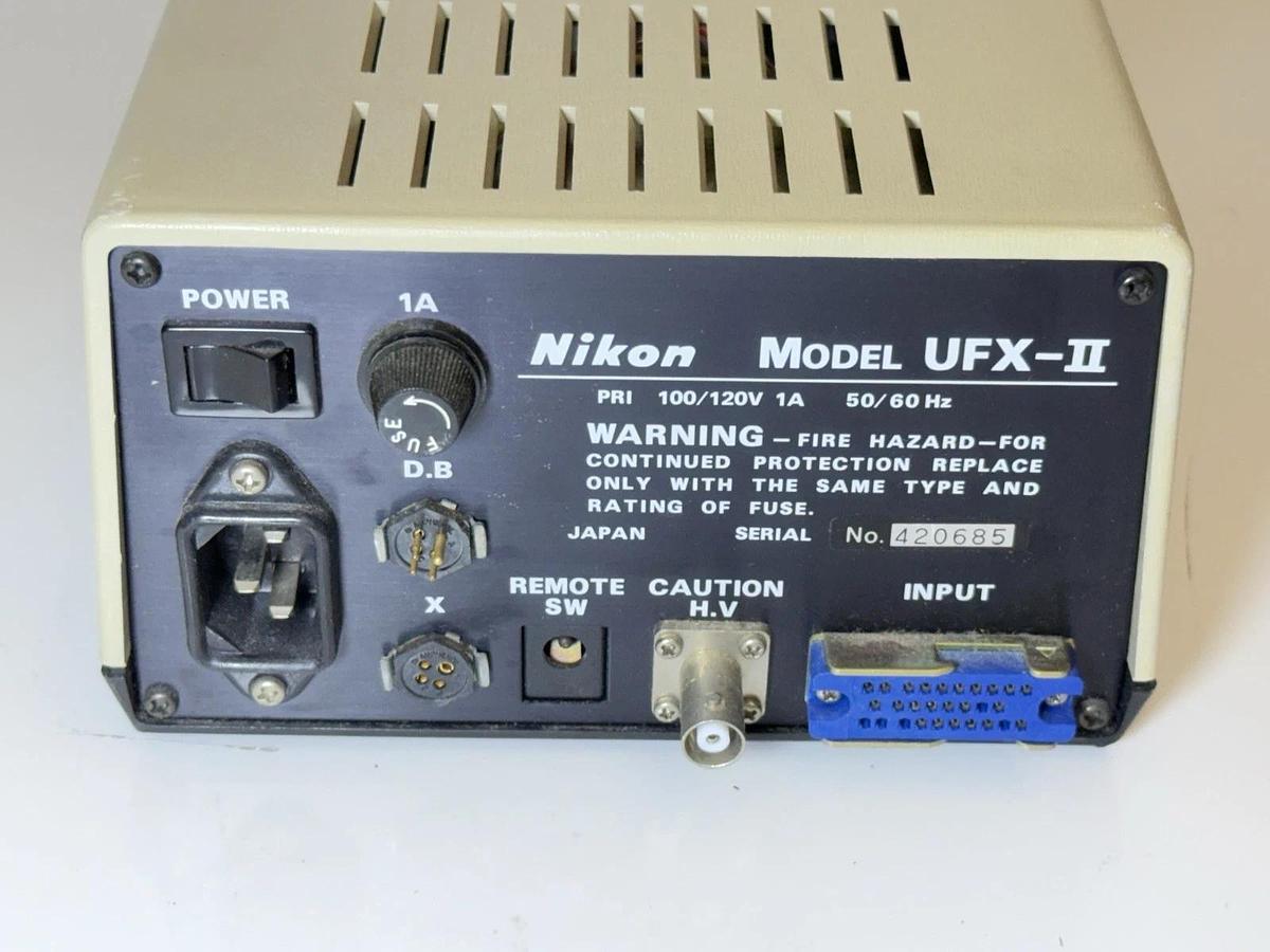 Used Nikon Eclipse TS100 Inverted Lab Microscope w/ Nikon UFX-II, Power Supply & Lamp