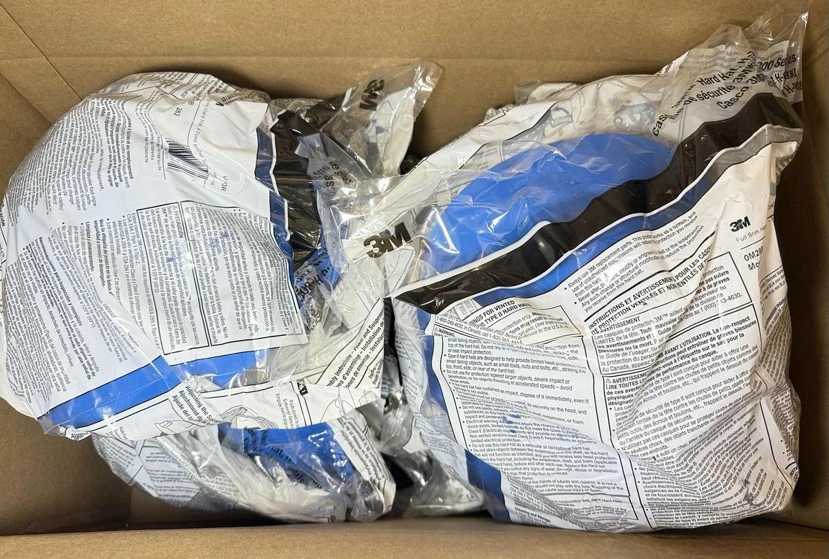 Used NEW Lot 7 - 3M Full Brim Hard Hat H-700 H-800 Series w/ 4pt. Ratchet Suspension