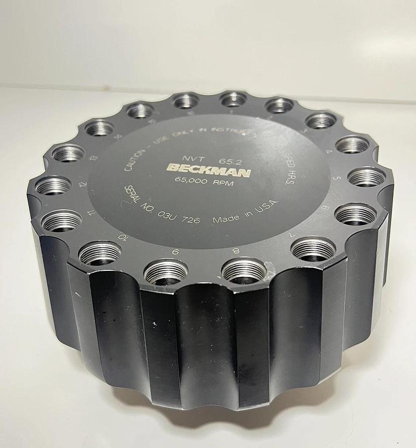 Used Beckman NVT 65.2 Near Vertical Titanium Centrifuge Rotor – 65,000 RPM