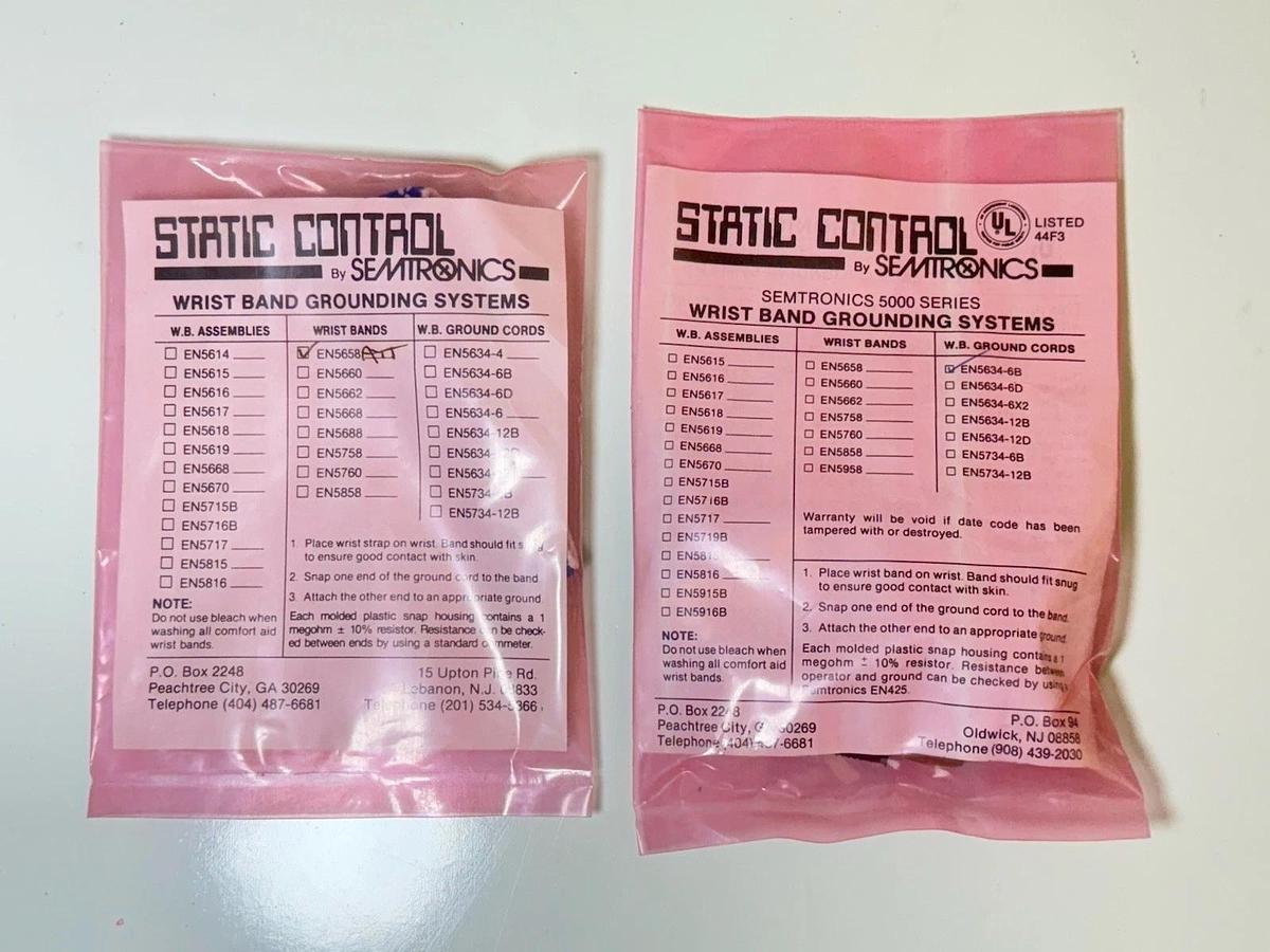 Used Static Control by Semtronics - Antistatic Wrist Band Bracelet Grounding System