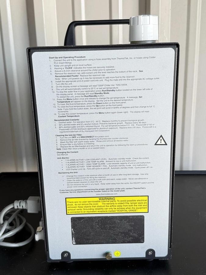 Used ThermoTek T255P Solid State Recirculating Chiller