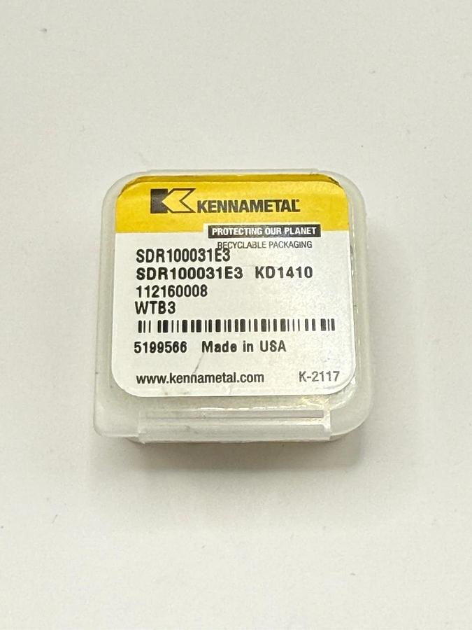Used New 1pcs KENNAMETAL SDR100031E3 Indexable Milling Carbide Insert 5199566 KD1410