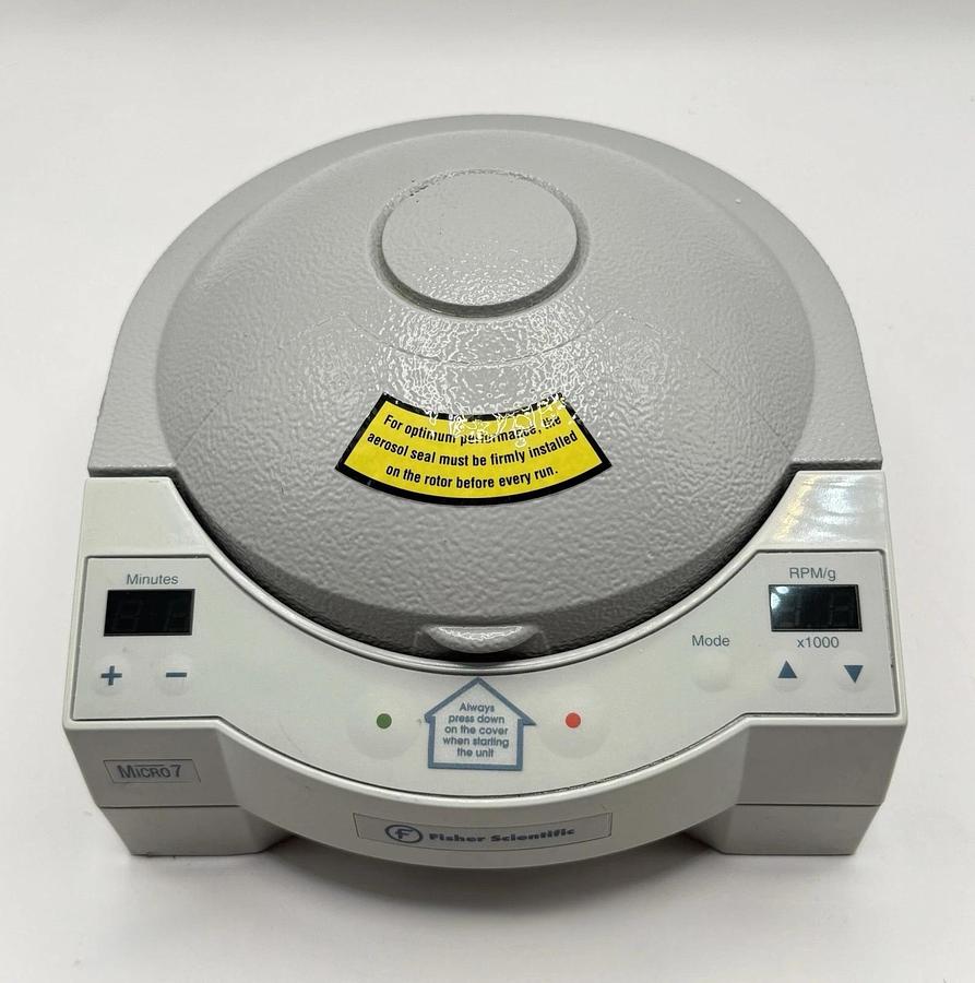 Used Fisher Scientific Micro7 Microcentrifuge Mini Centrifuge 7200g P/N: 201324.1