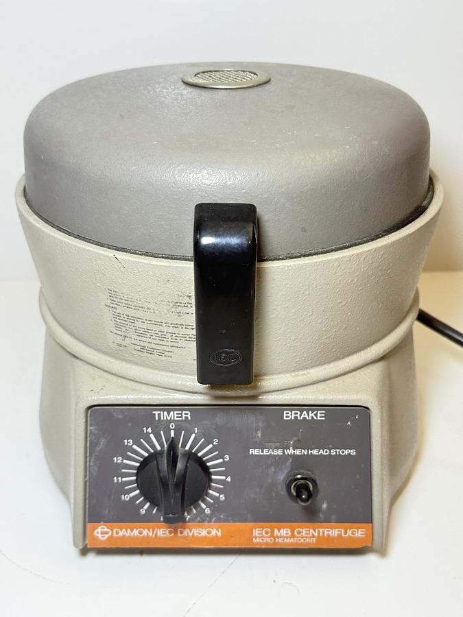 Used Damon / IEC Division IEC MB Centrifuge Micro Hematocrit with # 275 Rotor