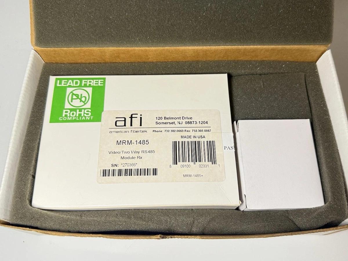 AFI American Fibertek MRM-1485 Video Two Way RS485 Module RX