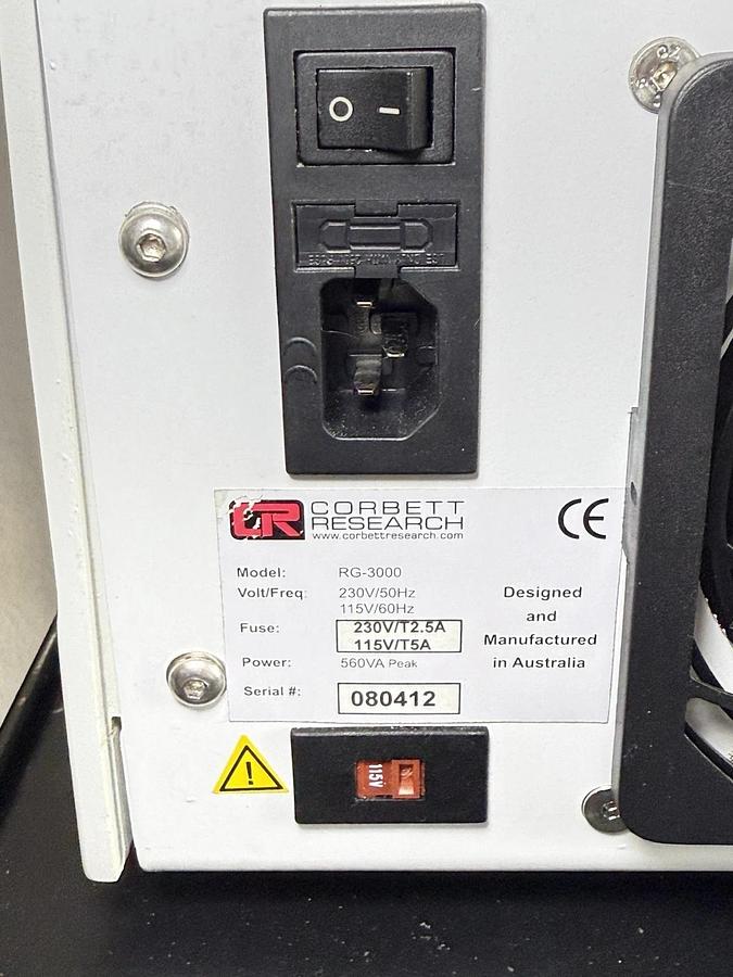 Used Corbett Research RG-3000 Rotor-Gene Real Time PCR Cycler Lab + Software manuals