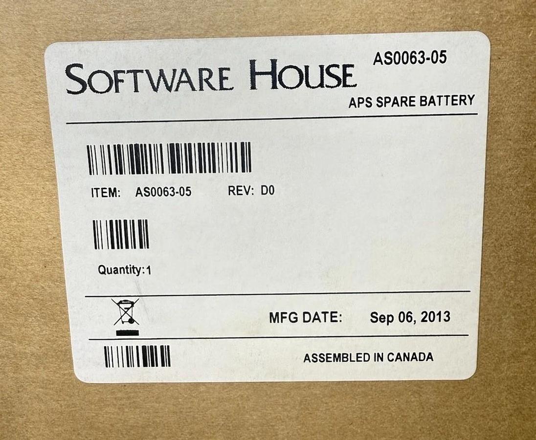 Used NEW APS Spare Battery Software House AS0063-05